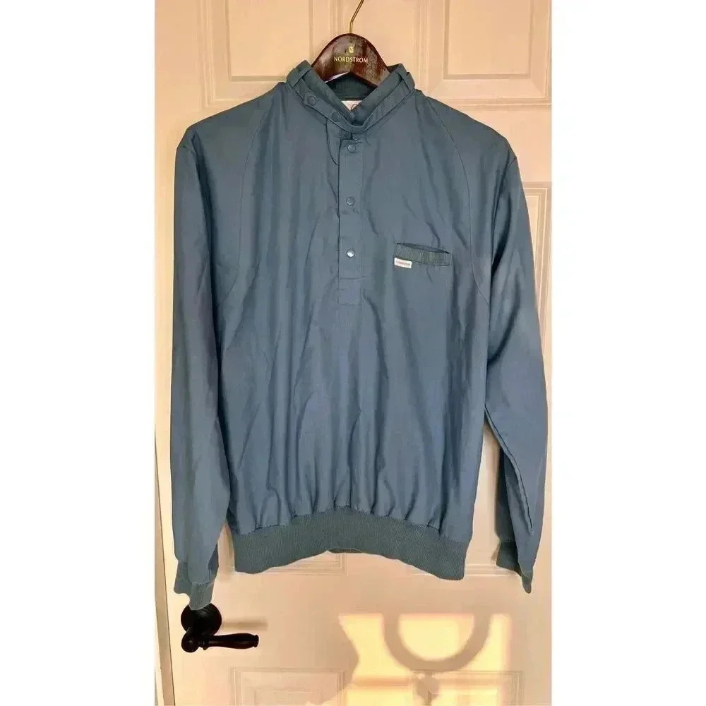 Vintage Jordan Christopher Windbreaker Jacket‎ Men's Large Blue 80s Buttoned